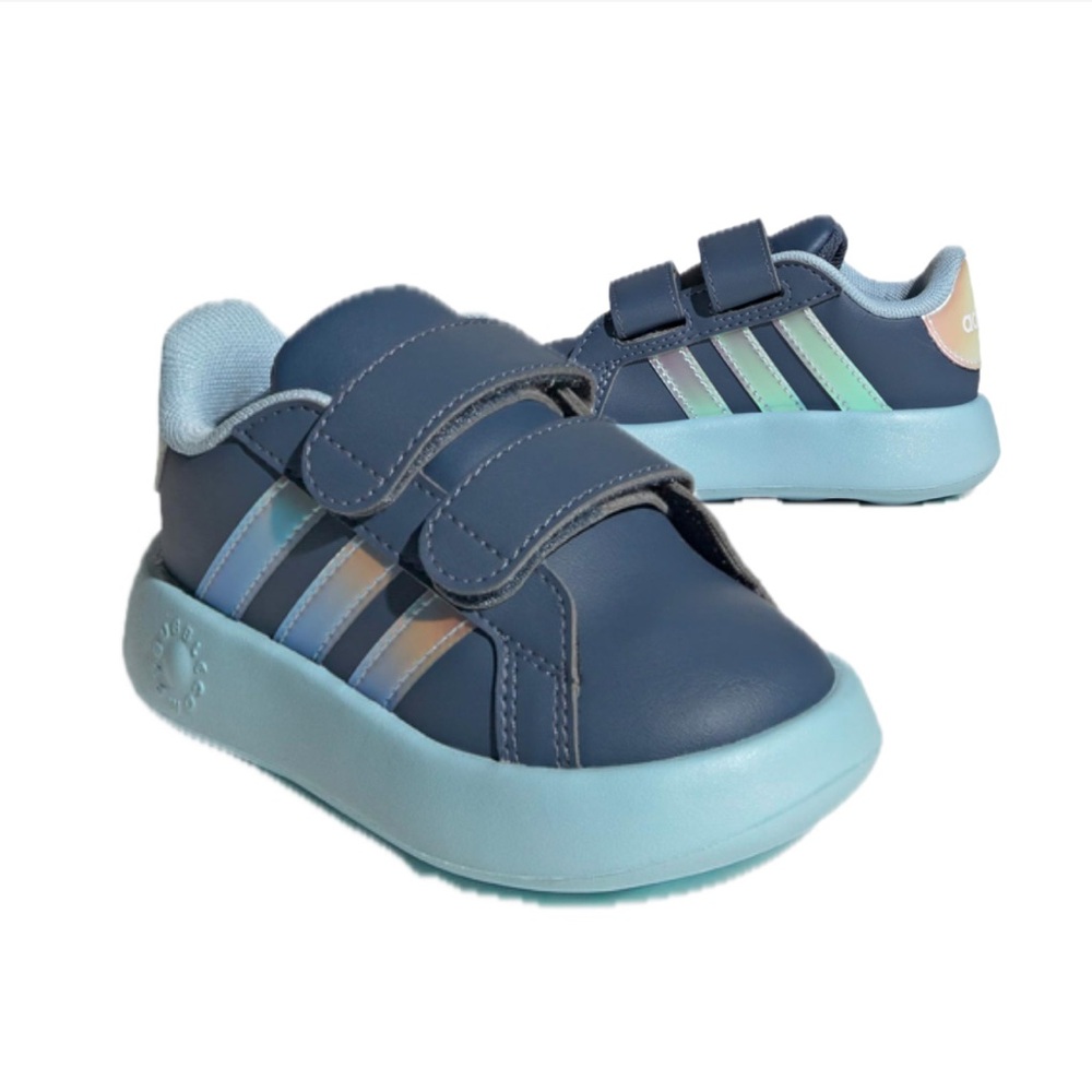 Adidas Grand Court Little Kids' or Toddler Navy and Light Blue Sneakers